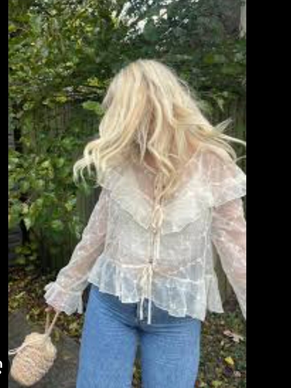 23. NWT American Eagle Lace Boho Tie Front Top